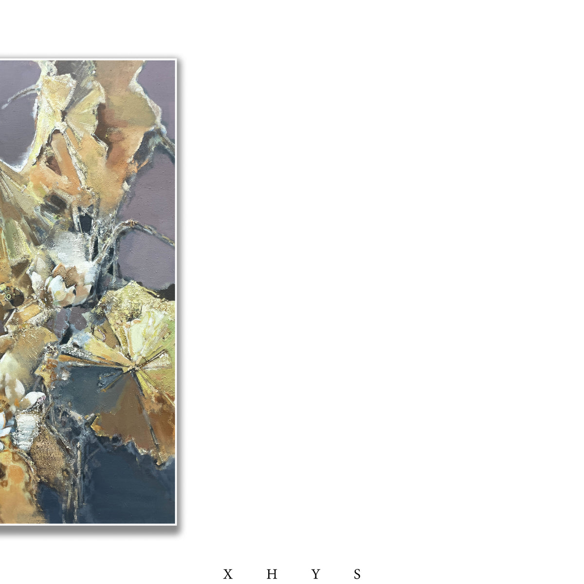 晓红艺术空间 I 5 层展厅原创手绘油画《秋荷》