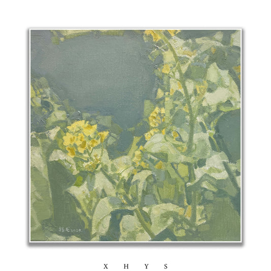 晓红艺术空间 I 5 层展厅原创手绘油画《油菜花》