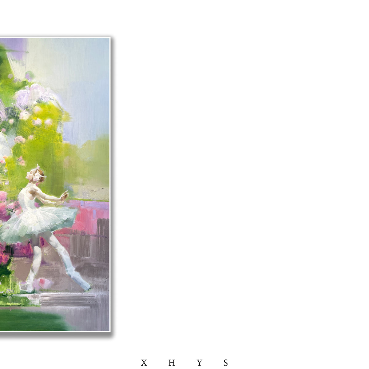 晓红艺术空间 I 5 层展厅原创手绘油画《双韵合芳》