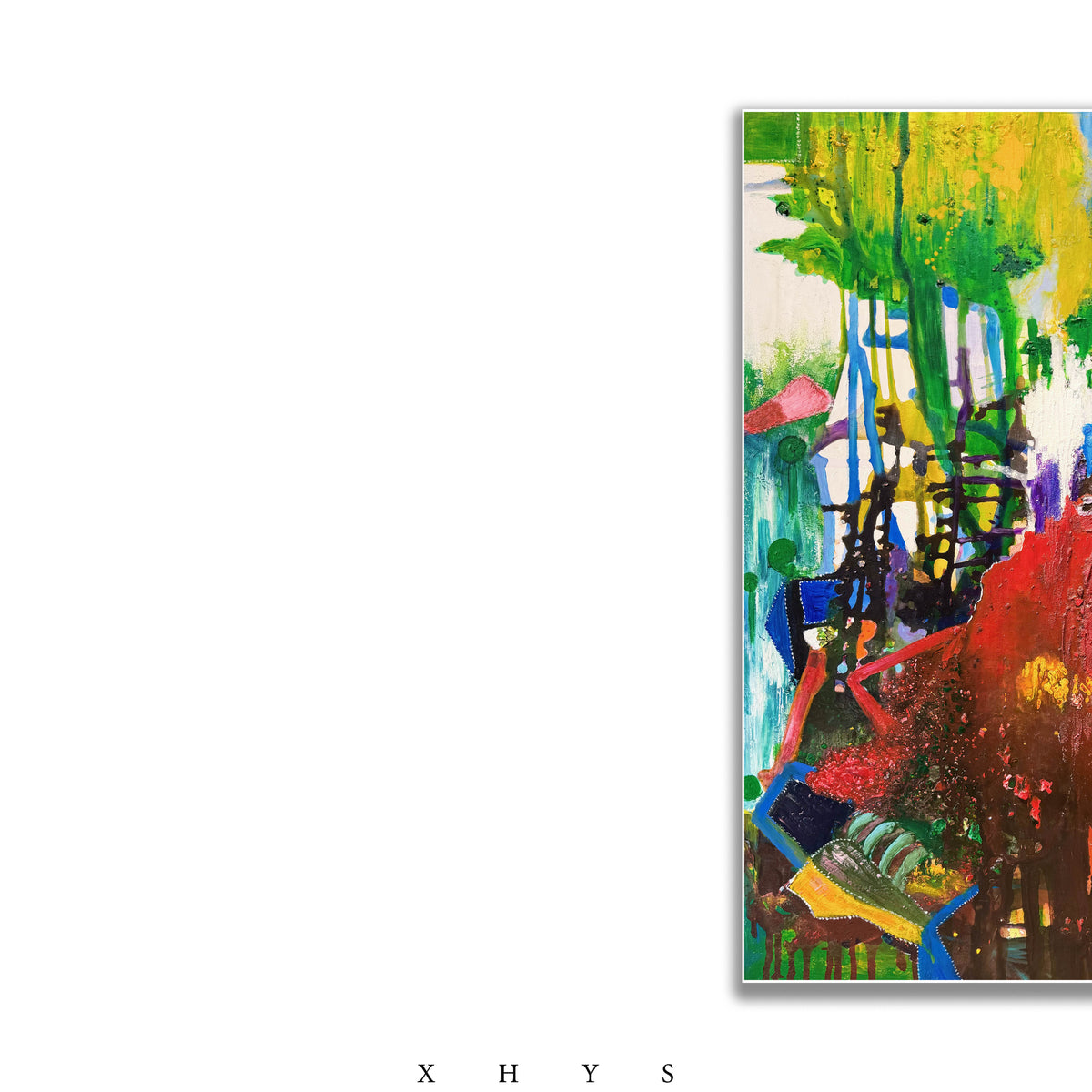 晓红艺术空间 I 5 层展厅原创手绘油画《红火盛境》