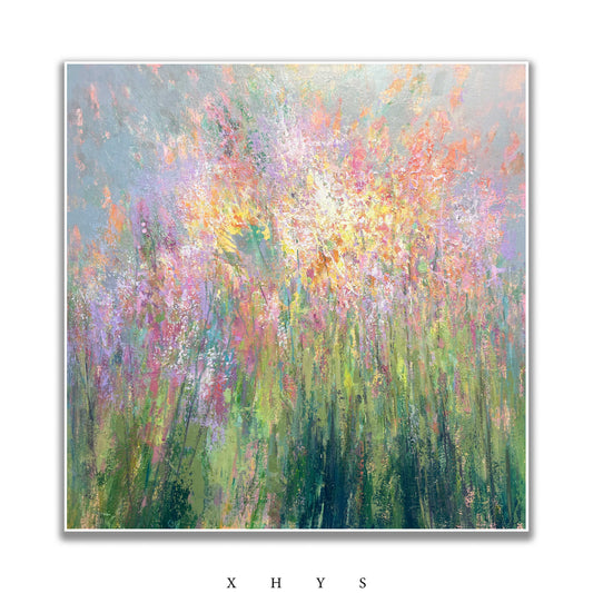 晓红艺术空间 I 5 层展厅原创手绘油画《花漾》
