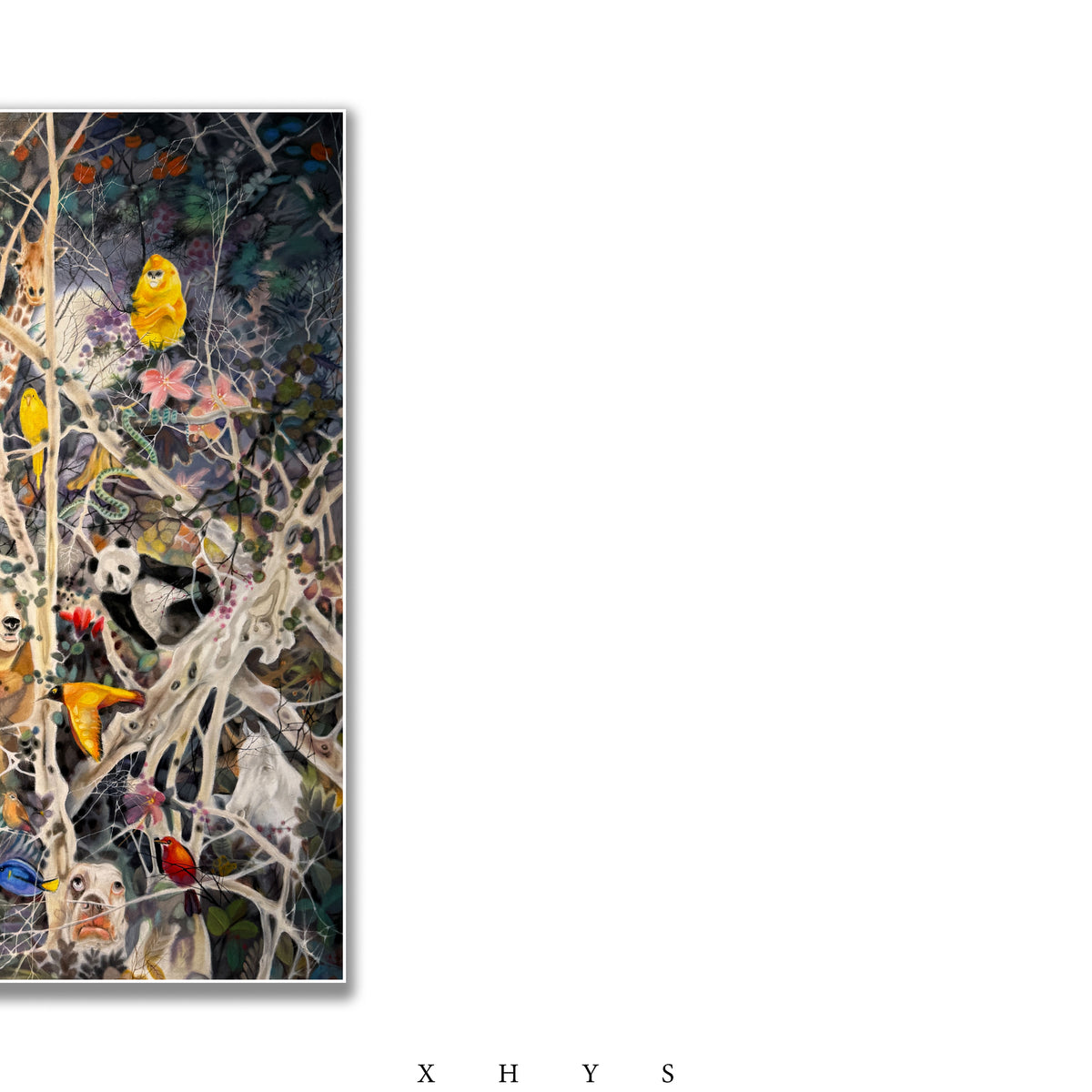 晓红艺术空间 I 5 层展厅原创手绘油画《丛林》