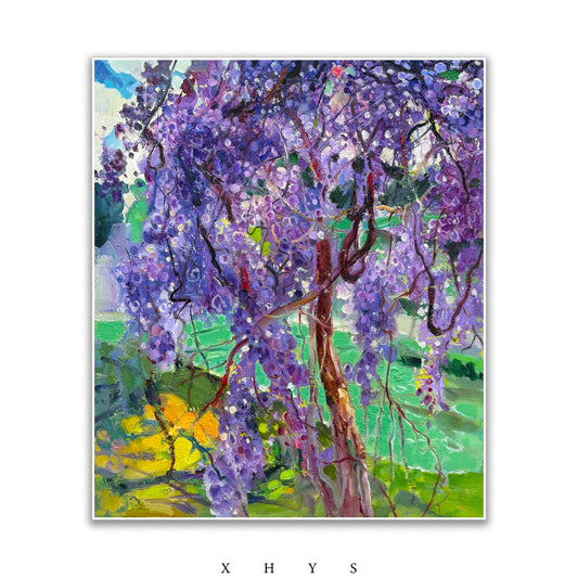 晓红艺术空间 I 5层展厅原创手绘油画作品《葡藤树下》