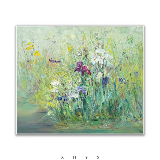 晓红艺术空间 I 5层展厅原创手绘油画作品《原野小景》
