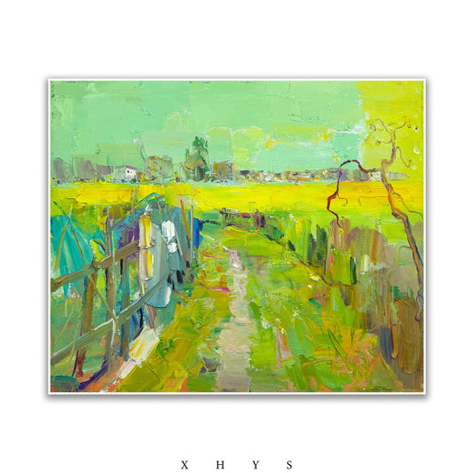 晓红艺术空间 I 5层展厅原创手绘油画作品《金色田园》