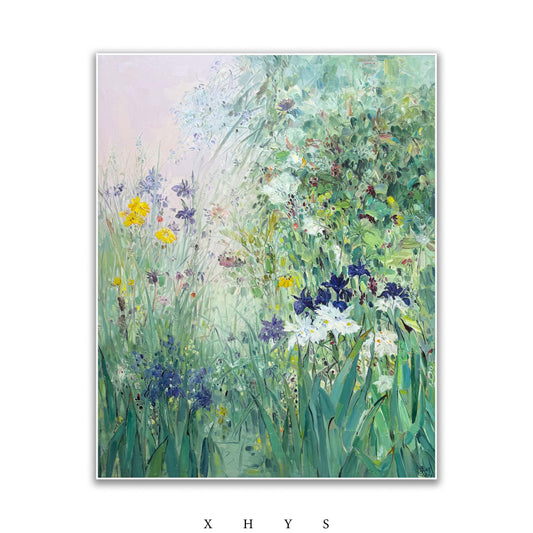 晓红艺术空间 I 5层展厅原创手绘油画作品《风过鸢尾》