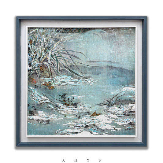晓红艺术空间 I 5 层展厅原创手绘油画作品《碧涧长清》