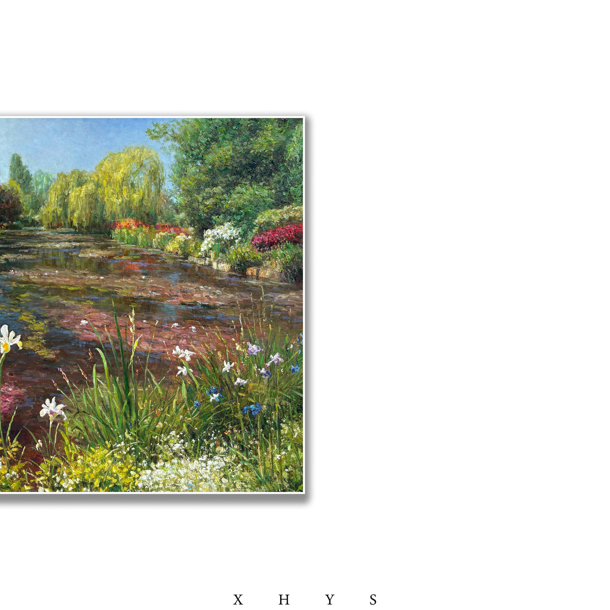 晓红艺术空间 I 5 层展厅原创手绘油画作品《一池春光》