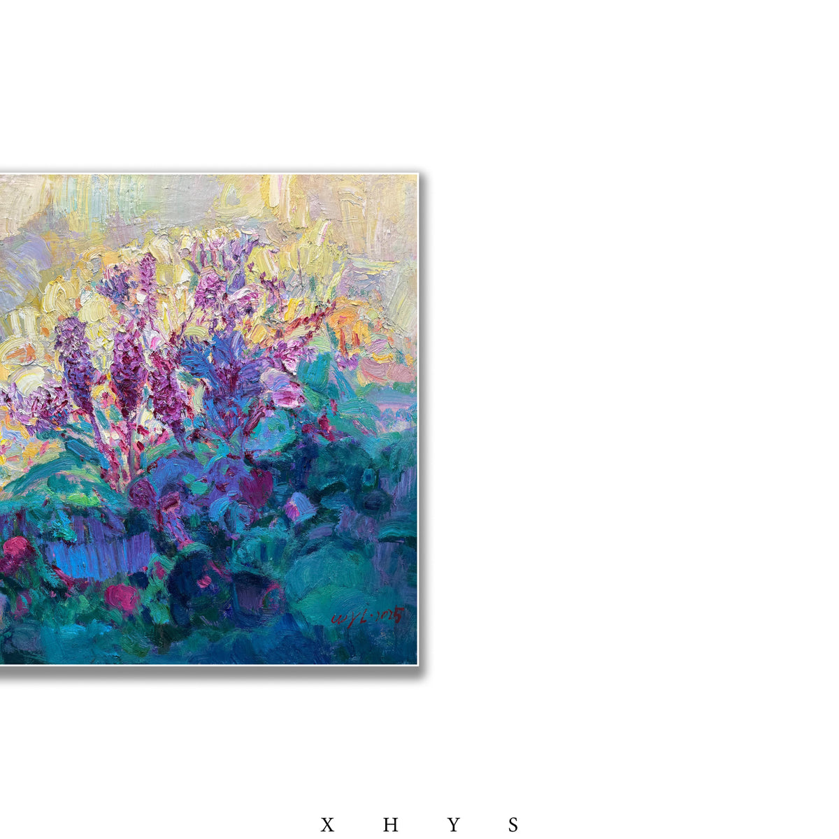 晓红艺术空间 I 5 层展厅原创手绘油画作品《云梦花田》