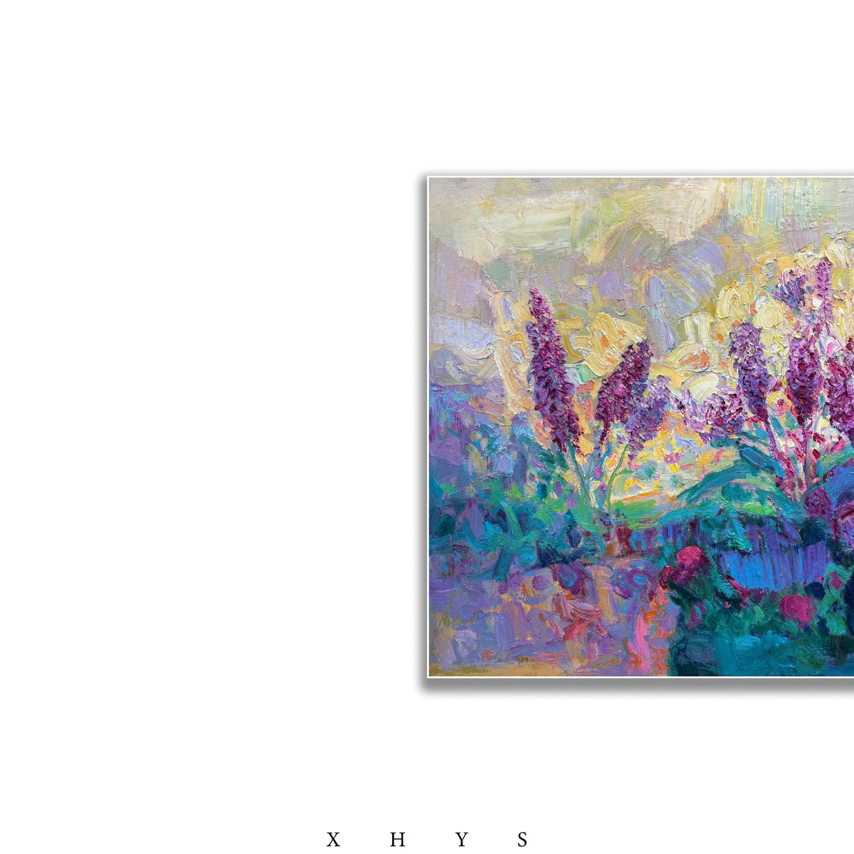 晓红艺术空间 I 5 层展厅原创手绘油画作品《云梦花田》