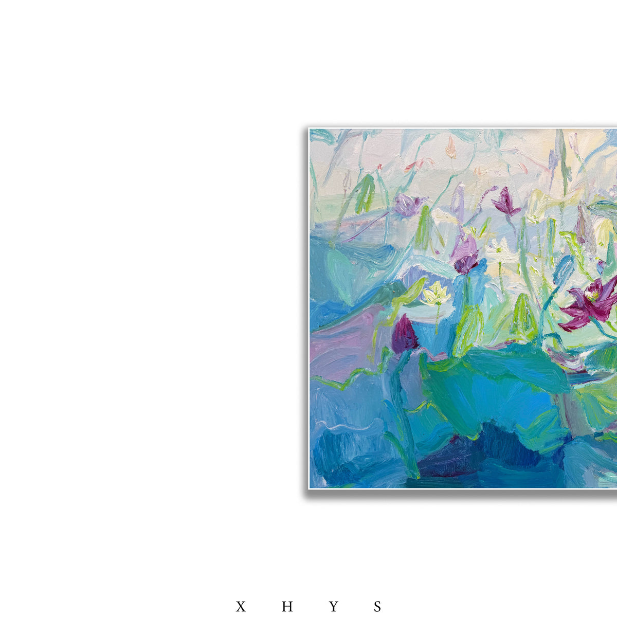 晓红艺术空间 I 5 层展厅原创手绘油画作品《碧荷》