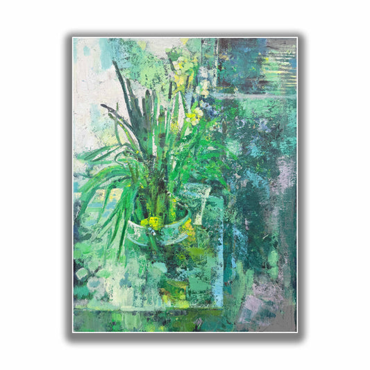 晓红艺术空间 I 5 层展厅原创手绘油画《水仙花》
