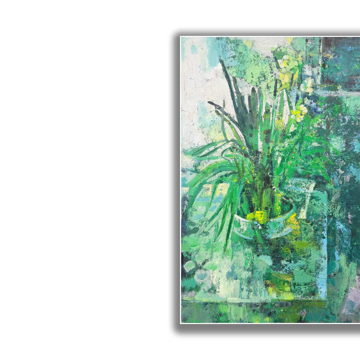 晓红艺术空间 I 5 层展厅原创手绘油画《水仙花》