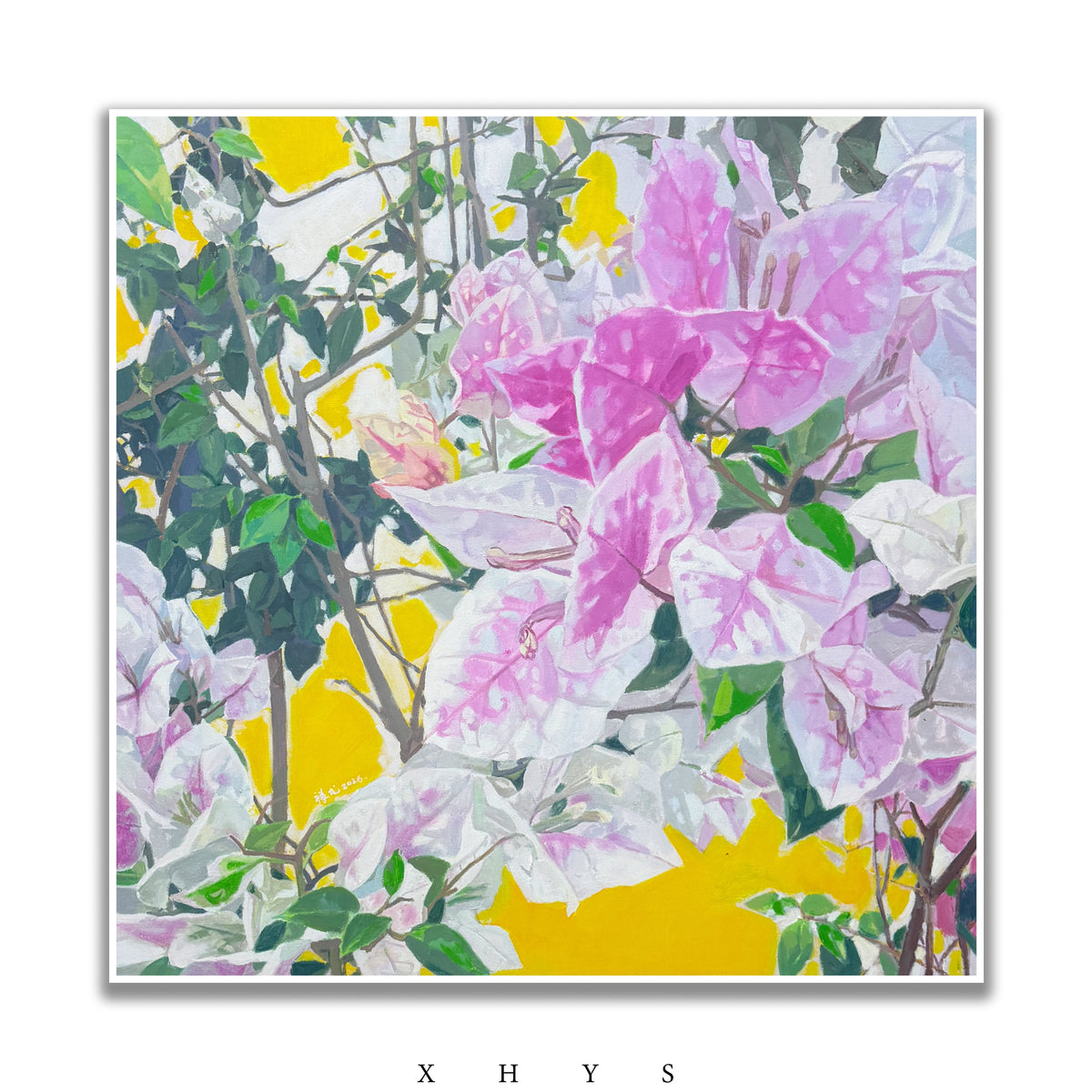 晓红艺术空间 I 5 层展厅原创手绘油画《晴三角》