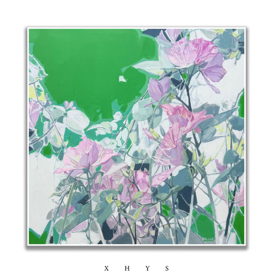 晓红艺术空间 I 5 层展厅原创手绘油画《夏日晴花》