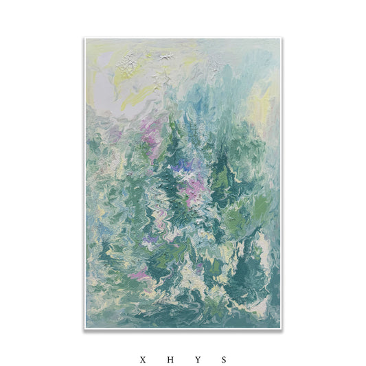 晓红艺术空间 I 5 层展厅原创手绘油画作品《雾影凝芳》