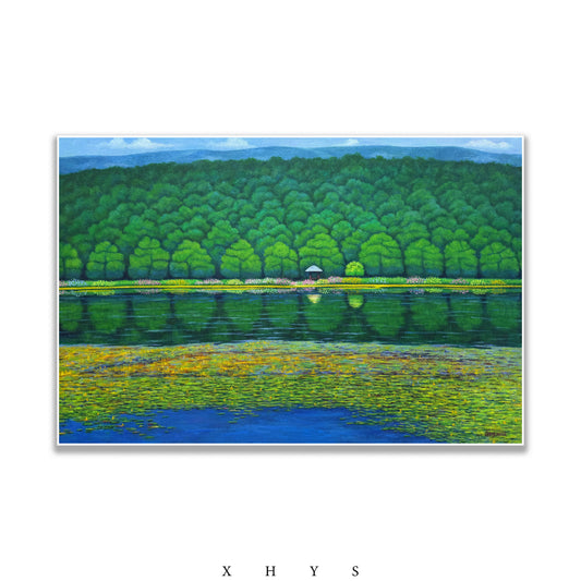 晓红艺术空间 I 5 层展厅原创手绘油画作品《半枕山林》