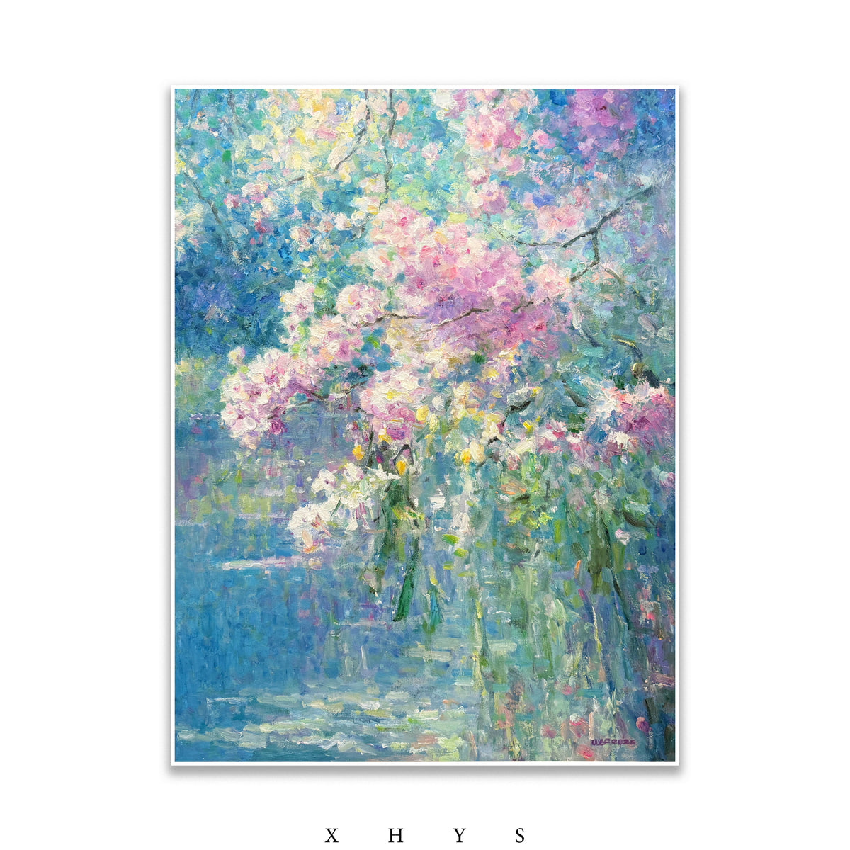 晓红艺术空间 I 5 层展厅原创手绘油画作品《花中｜涧》