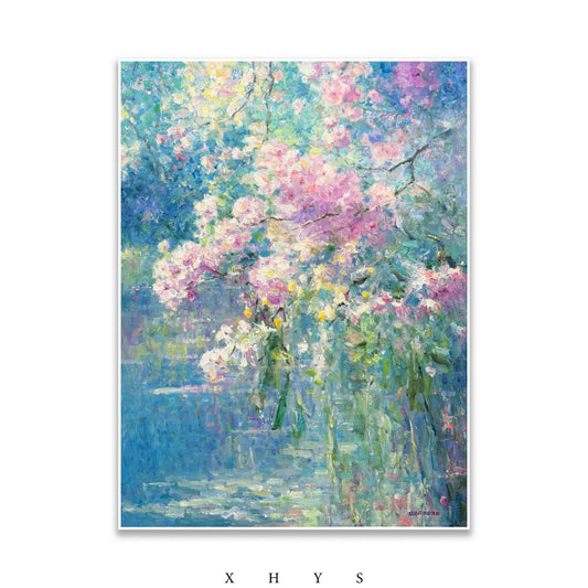 晓红艺术空间 I 5 层展厅原创手绘油画作品《花中｜涧》