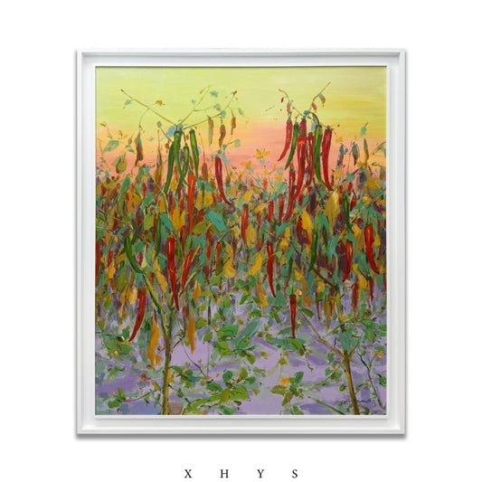 晓红艺术空间 I 5 层展厅 艺术原创油画《椒满田园》