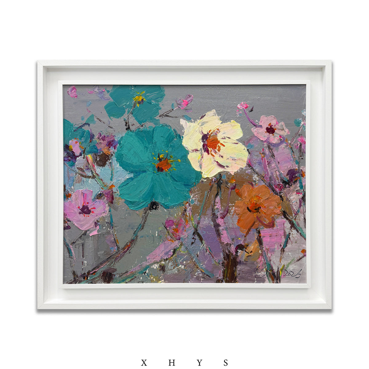晓红艺术空间 I 5 层展厅 艺术原创油画《青妍花簇》