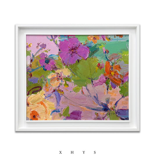 晓红艺术空间 I 5 层展厅 艺术原创油画《浅紫花序》