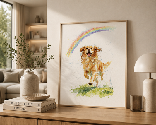 Custom Pet Watercolor Portrait, Personalized Dog & Cat Portrait from Photo